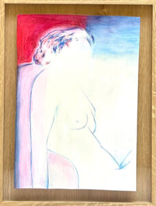Femme nue assise au fauteuil